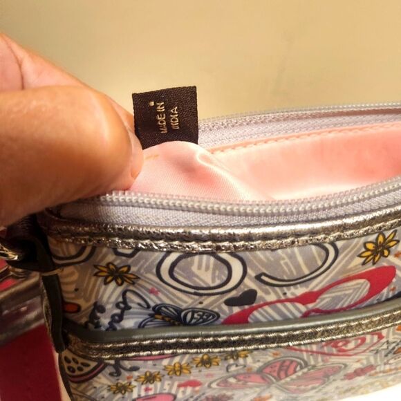 Auth. Coach "Poppy" Butterfly Graffiti Print Nylon Cross Body Bag Ret. $245 EUC - Picture 9 of 9
